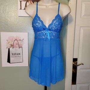 Lingerie Lace Chemise Sleepwear With Matching Thong